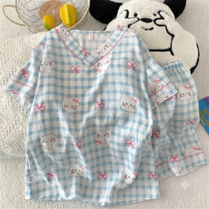 Set Pijama Ngắn Cotton Mèo