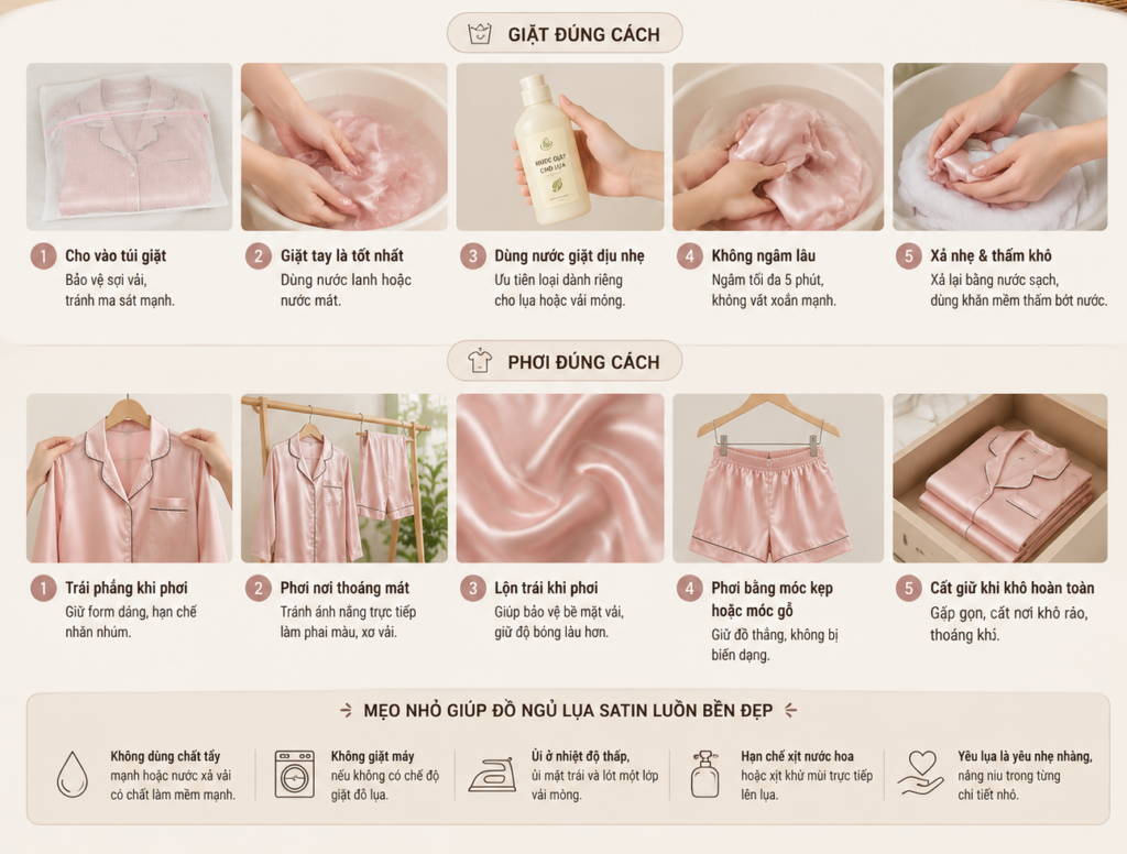 Cách bảo quản đồ ngủ