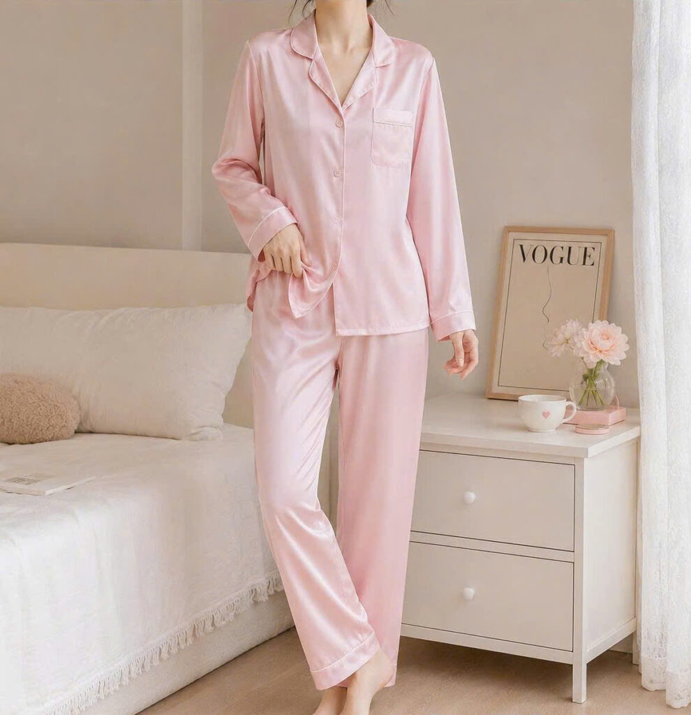 Đồ bộ dài nữ mềm mại phù hợp mặc ngủ hằng ngày