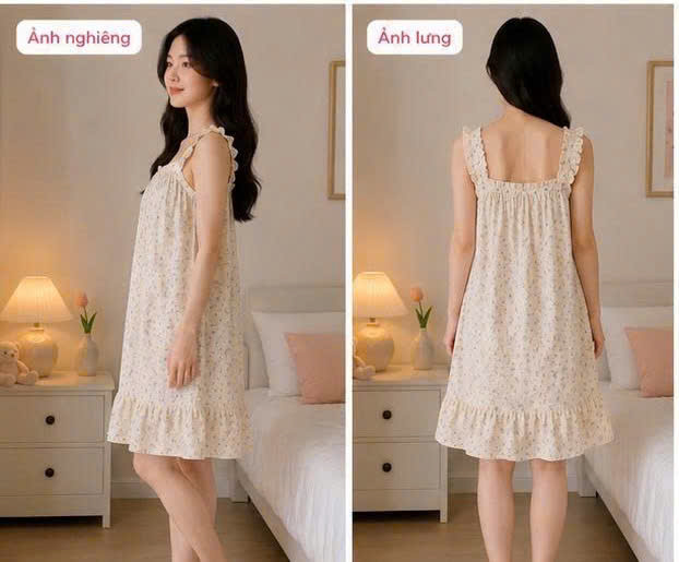Váy Ngủ Hoa Nhí Tiểu Thư – Đồ Ngủ Nữ Nhẹ Thương | ĐỒ NGỦ NÀNG ĐIỆU - Ảnh 2