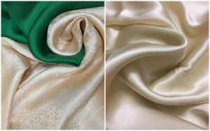 lụa satin và lụa pha